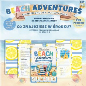 Beach Adventures –  Czytanki & Zadania dla klas 1-3 oraz 4-6 | PDF do Druku